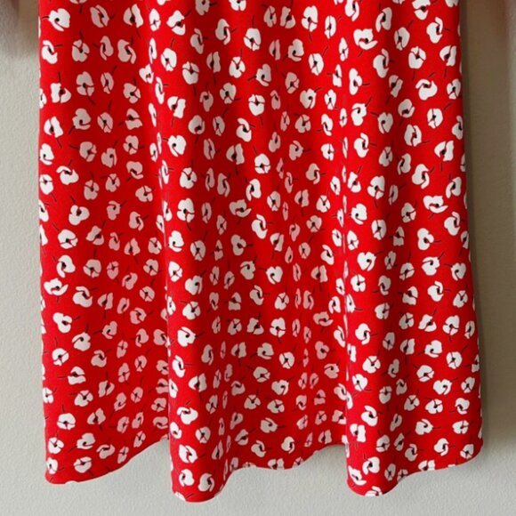 Draper James Fit and Flare 3/4 Sleeve Mini Dress Poppy Floral Red Size 8 EUC - Picture 7 of 8